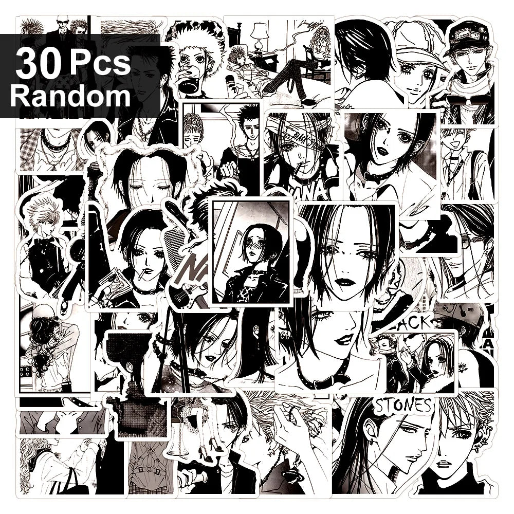 Anime NANA Waterproof Sticker Pack - 30, 60 or 180 Cool Graffiti PVC Decals for Phones, Laptops & DIY Decor