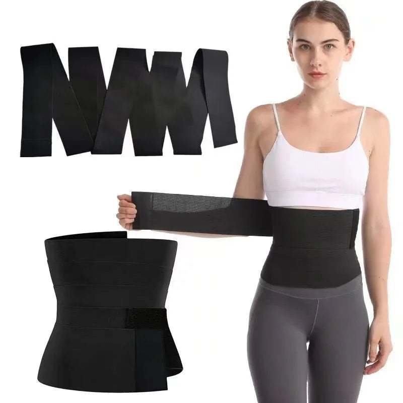 Thin Waist & Abdominal Wrapping Band – Elastic Fitness & Yoga Training Band for Waist Toning and Tightening