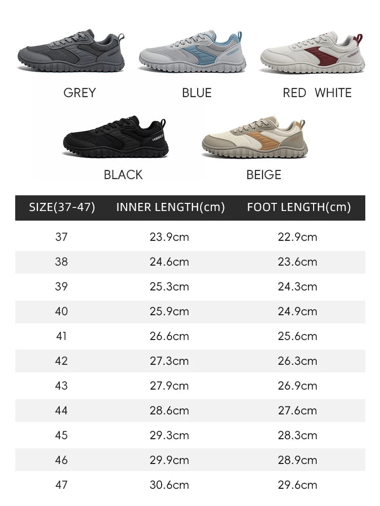 HOBIBEAR Minimalist Wide Toe Sneakers – Lightweight Breathable Running & Walking Shoes