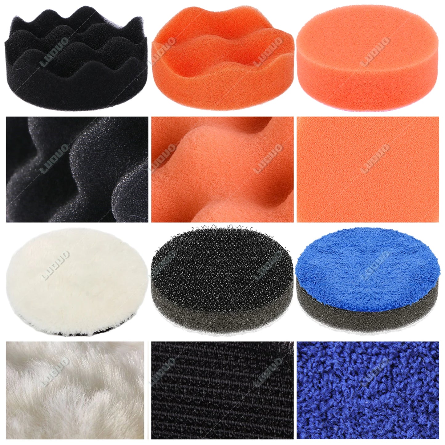 3–7 Inch Sandpaper & Polishing Sponge Set 100–5000 Grit – Car Headlight Restoration Buffing Discs for Waxing, Sanding & Polishing