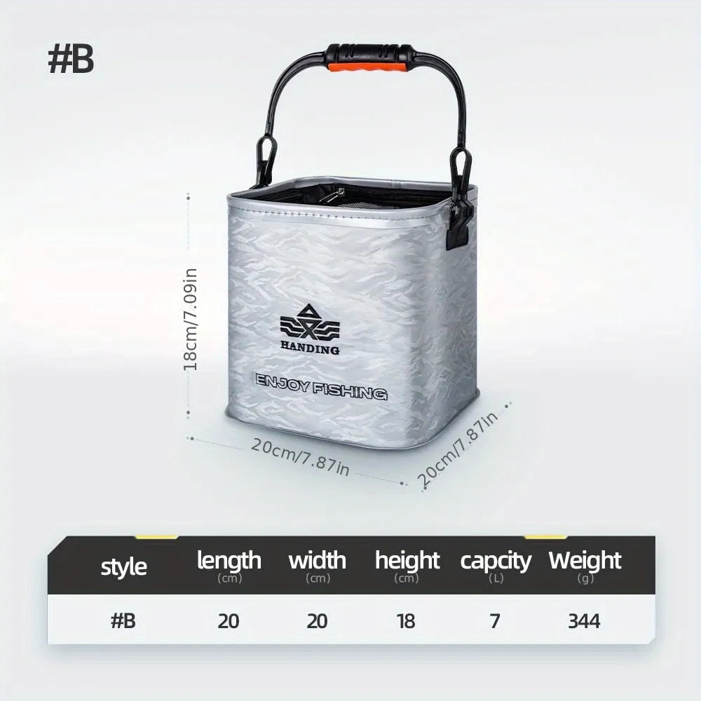Portable 10L Fishing Bucket with Rope - Camping, Traveling, Hiking, Boating, Gardening Essential