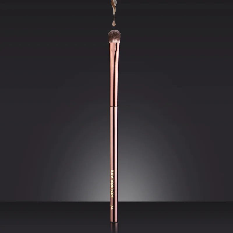 HG Pro Retractable Foundation Makeup Brush – Powder, Contour, Blusher & Highlight with Metal Handle