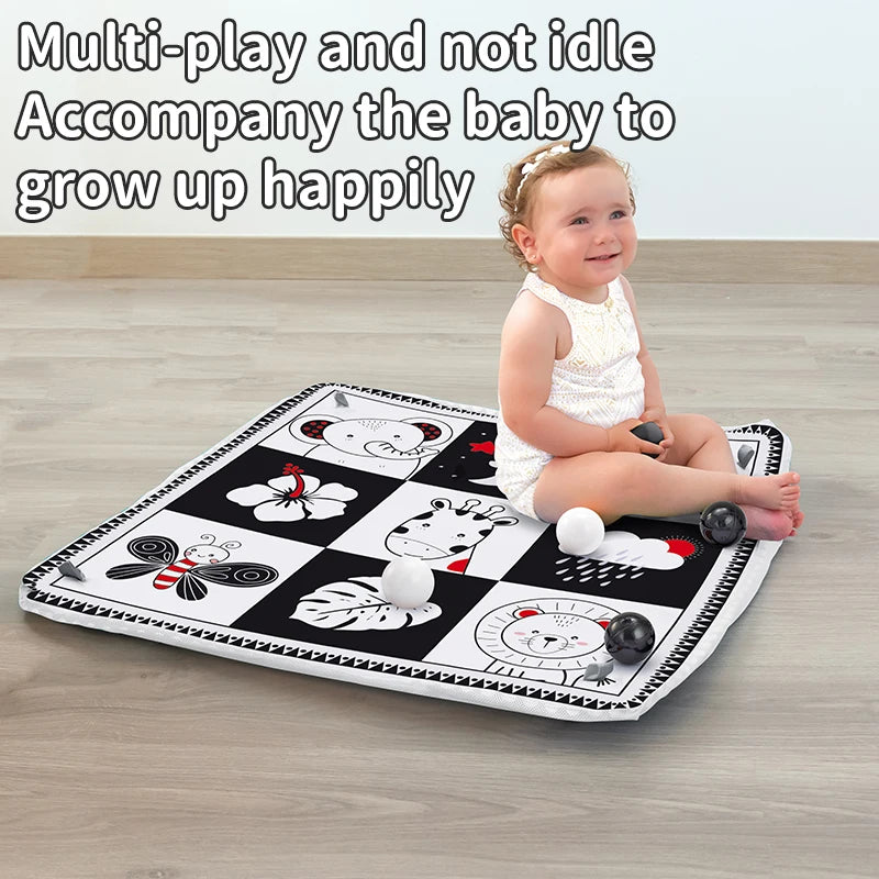 Baby Play Gym Mat — Activity Play Mat with Rack for Newborns & Toddlers 0–36 Months, Tummy Time, Crawling & Play Blanket Toys