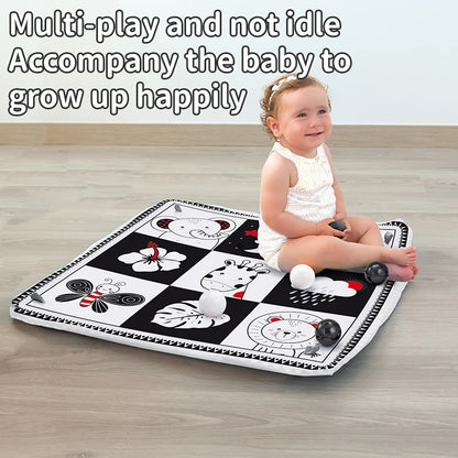 Baby Play Gym Mat — Activity Play Mat with Rack for Newborns & Toddlers 0–36 Months, Tummy Time, Crawling & Play Blanket Toys
