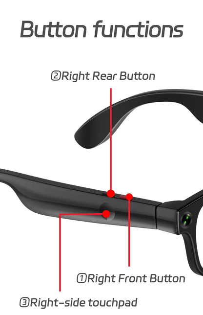 500W AI Smart Camera Sunglasses 3-in-1 Lens HD1080P ChatGPT Voice Control WiFi Bluetooth Intelligent Glasses
