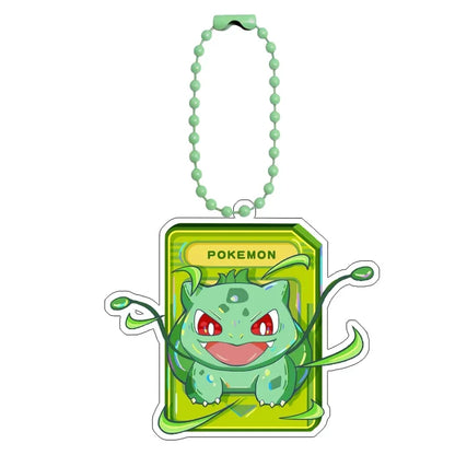 Pokémon Acrylic Keychain Set — Eevee, Pikachu, Gengar & Charizard Cartoon Pendant for Anime, Game Collection & Gift Toys