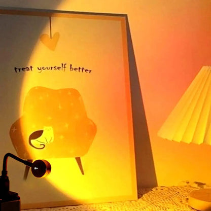 USB Sunset Ambiance Light – Portable Mood Lamp for Bedroom, Desk & Relaxing Home Decor