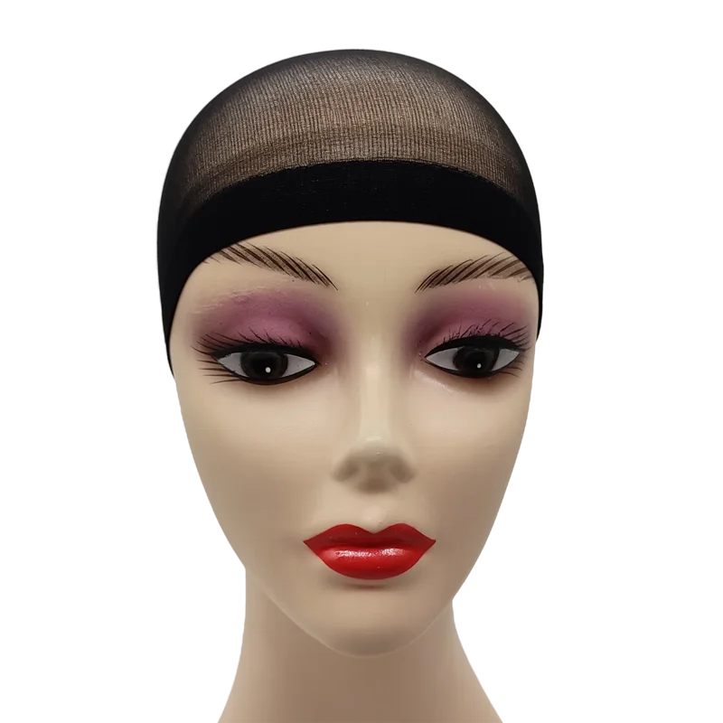 2PCS Stretch Mesh Wig Caps – Black & Brown Stocking Wig Cap for Weave, Hair Nets for Making Wigs