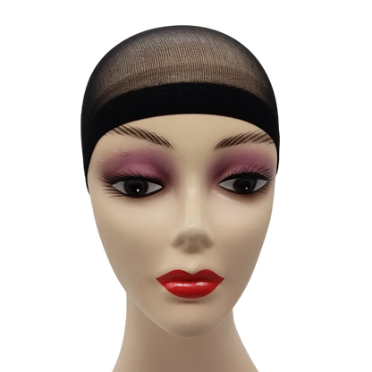 2PCS Stretch Mesh Wig Caps – Black & Brown Stocking Wig Cap for Weave, Hair Nets for Making Wigs