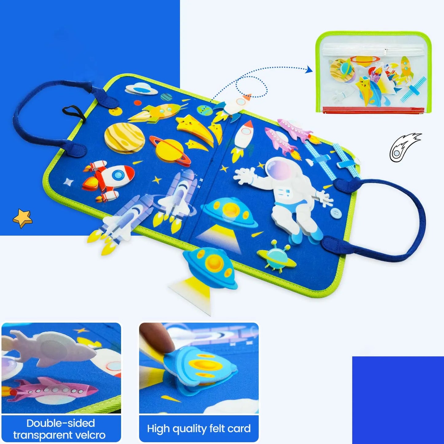 Montessori Busy Board for Toddlers – Sensory Busy Book for Early Education & Fine Motor Skills Learning Toys