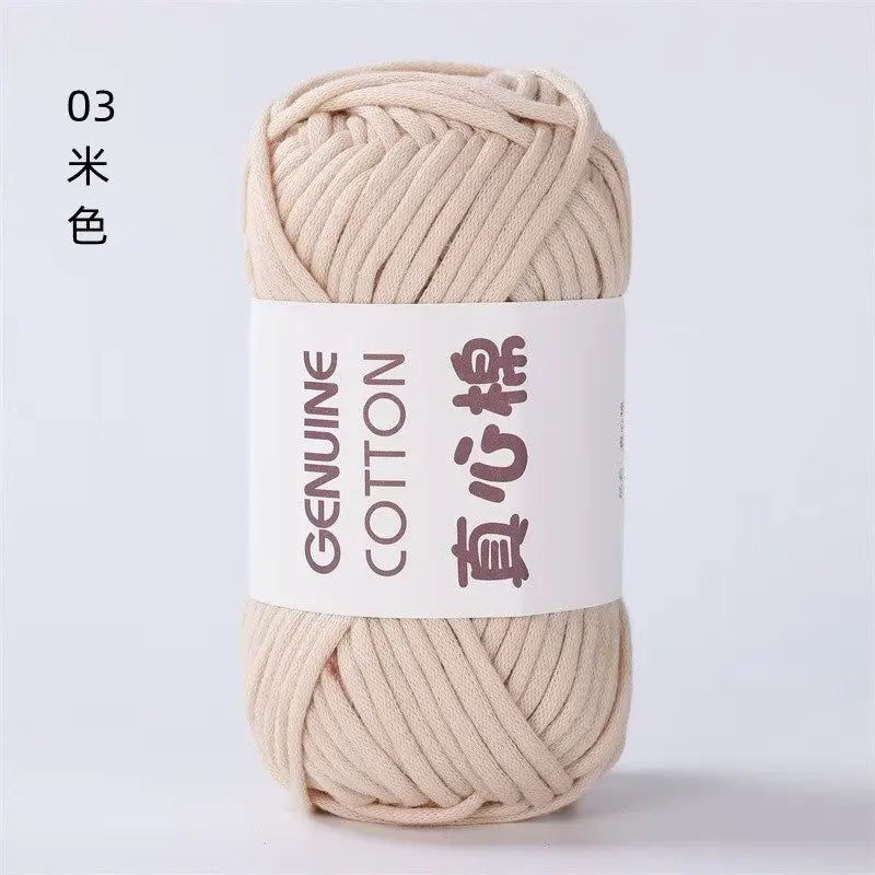 50g Genuine Cotton Yarn - Easy-to-Use Crochet Yarn for Beginners, Hand Knitting & DIY Projects (Scarves, Blankets, Hats, Clothes)