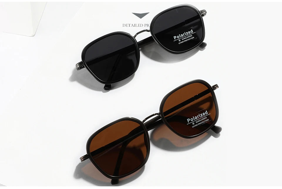 OVZA TR90 Polarized Sunglasses – Fashion Square Frame Driving Glasses for Men & Women S2074