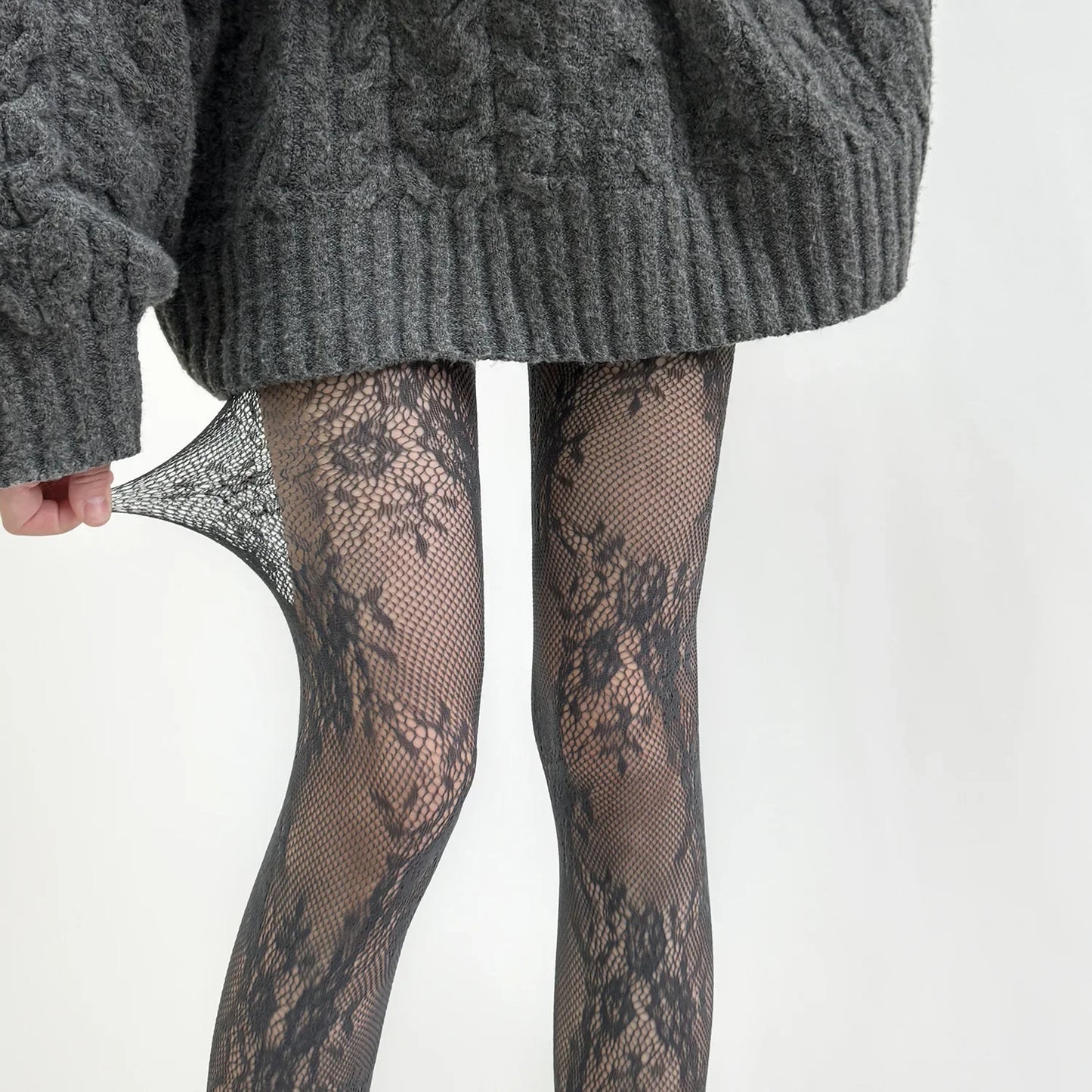 Women’s Lace Floral Thigh High Tights - 2025 Sexy Mesh Fishnet Stockings Lingerie Hosiery Pantyhose