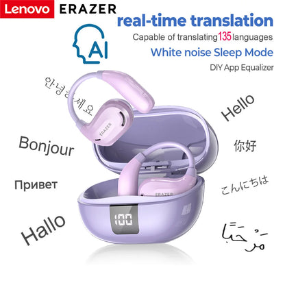 ERAZER XT66PRO Bluetooth Earphones – Wireless ASMR Headset with DIY APP, AI Translator & 13-Hour Battery Life