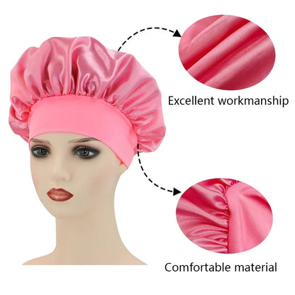 Double Layer Silky Bonnet: Women's Night Sleep & Shower Hair Cap
