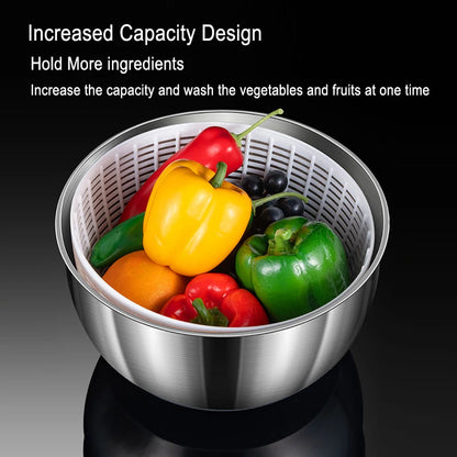 Revolutionize Salad Prep with the Automatic Electric Salad Spinner and Food Strainer: Your Multifunctional Salad Making and Vegetable Washing Tool