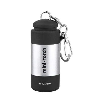 USB Rechargeable Mini Keychain Flashlight - Waterproof Portable LED Light for Hiking, Camping & Everyday Carry