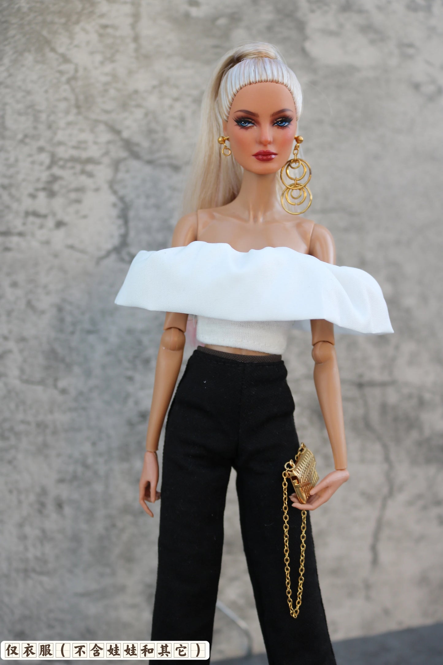 30cm Doll Clothes Set – Long Sleeve Shirt & Foot Covers for 1/6 OB/ST/FR/BB Dolls