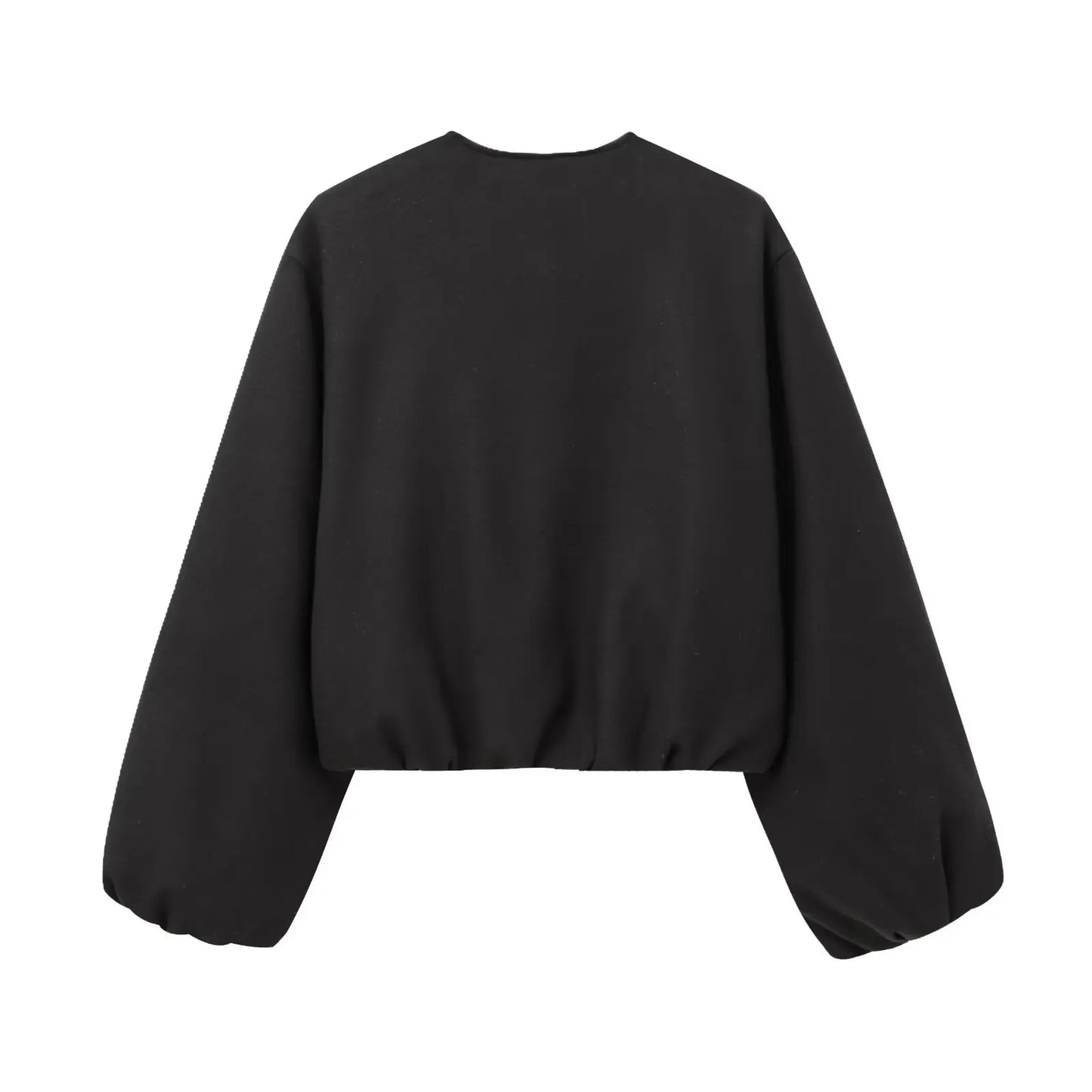 TRAF Women’s Red Zipper Bomber Jacket – Soft Cropped Sports Jacket, Long Sleeve 2024 Outerwear