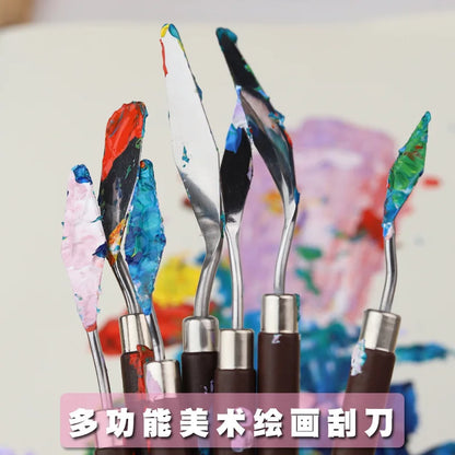 Stainless Steel Painting Knife Set: 1/3/5/7Pcs Artist Spatula Tools - Ideal for Oil Painting, Cake Baking, Drawing - Quality Art Supplies
