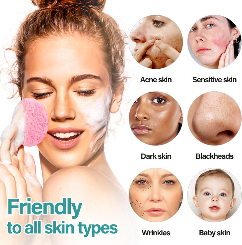 50-1000PCS Compressed Facial Cleansing Sponges – Absorbent, Latex-Free Exfoliating Makeup Pads