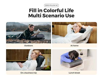 FLEXTAIL ZERO PILLOW SE - Inflatable Camping Pillow, Ergonomic Travel & Home Pillow, Lightweight & Washable