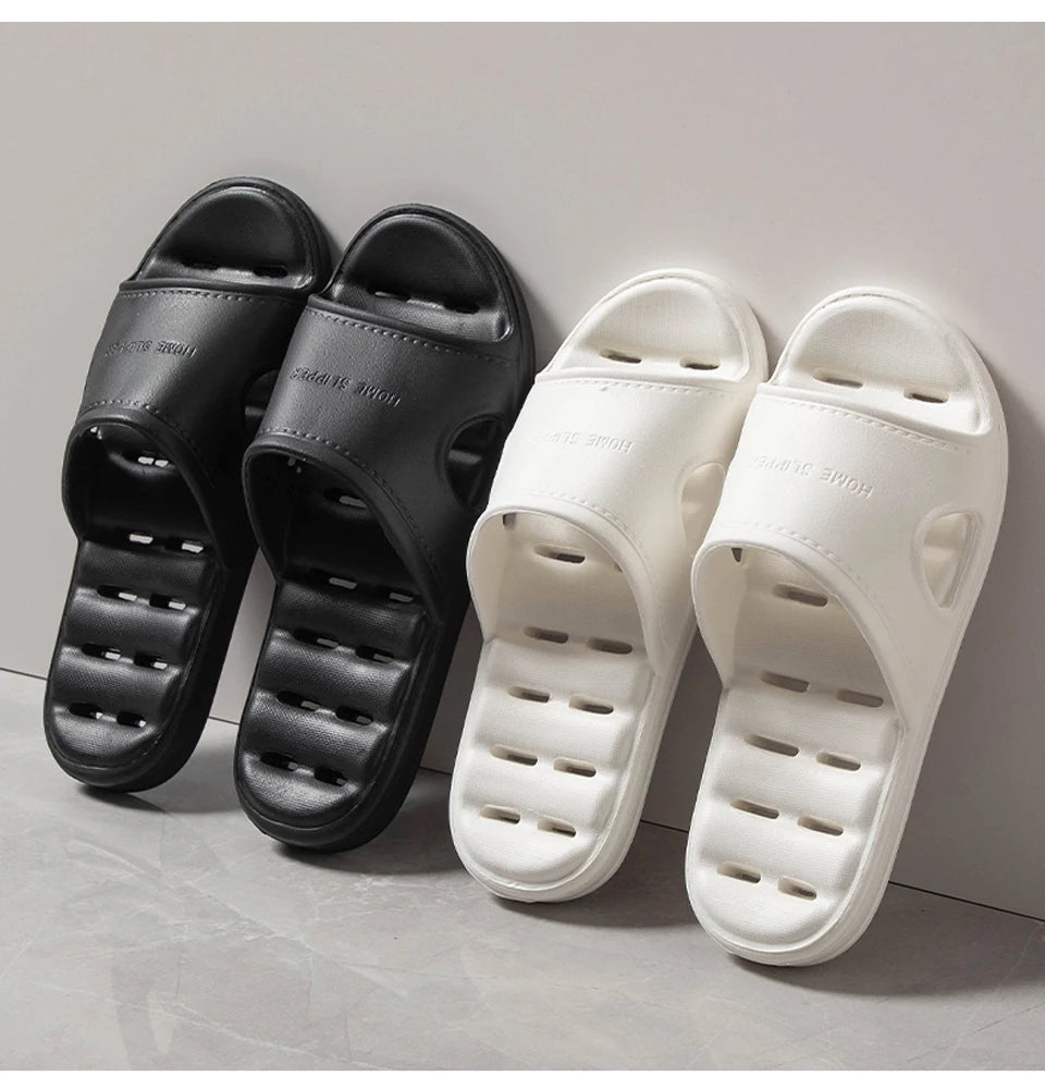 Feslishoet Unisex EVA Non-Slip Soft Bottom Shower Slippers – Quick-Drying Punching Bathroom Footwear