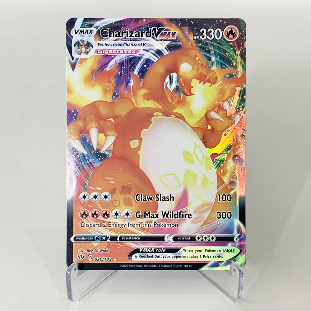 PTCG Charizard V VMAX EX GX Cards - Rare Collectible Battle and Proxy Trading Cards