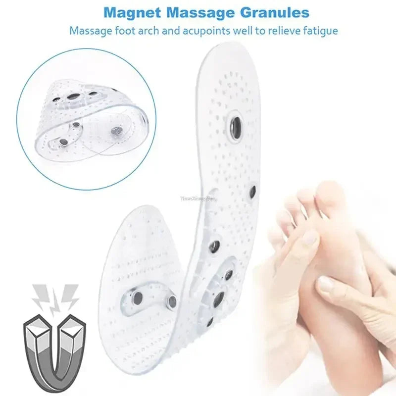 Magnetic Acupressure Foot Massage Insoles – Silicone Pain Relief & Therapy Inserts