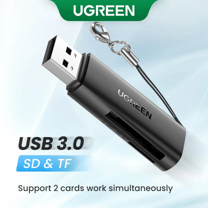 UGREEN USB 3.0 Card Reader – SD/Micro SD/TF Memory Card Adapter for PC & Laptop Accessories