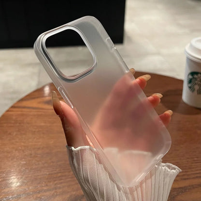 Ultra-Thin Matte iPhone Case - Translucent Hard PC Clear Silky Cover for iPhone 12–17, Plus & Pro Max Models