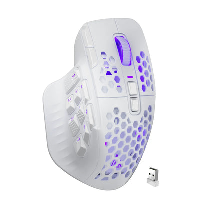 SOLAKAKA SM809 Pro MMO Gaming Mouse - 16-Button Wireless RGB Mouse with 24000 DPI & Programmable Macros