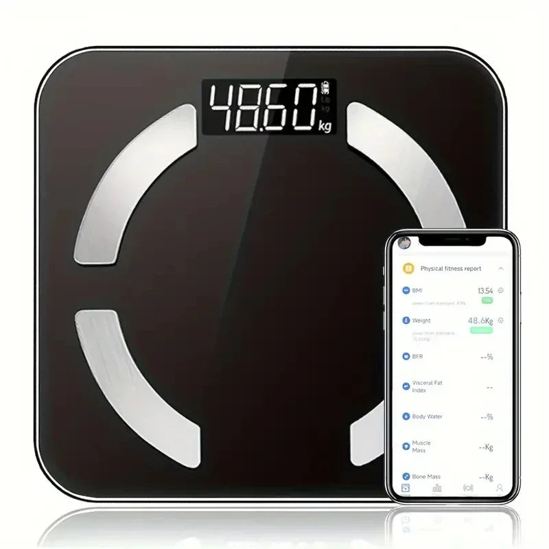 HOT Smart Body Fat Scale — High-Precision Bluetooth Weight Scale with HD Display & Mobile App | BMI, Fat & Muscle Analysis