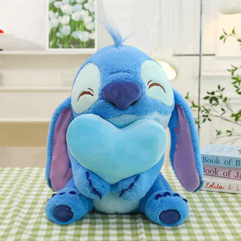 Big Size Disney Stitch Holding Duck Plush – Cute Hugging Doll Pillow Toy for Kids & Xmas Gifts