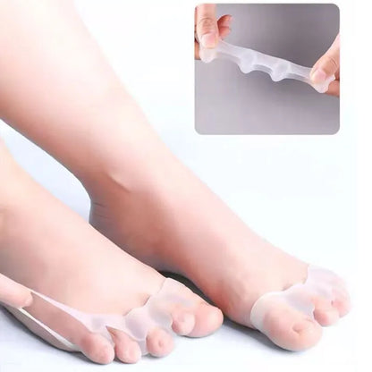2Pc Silicone Toe Separator — Foot & Toe Spreader for Hallux Valgus, Bunion Correction & Toe Straightening