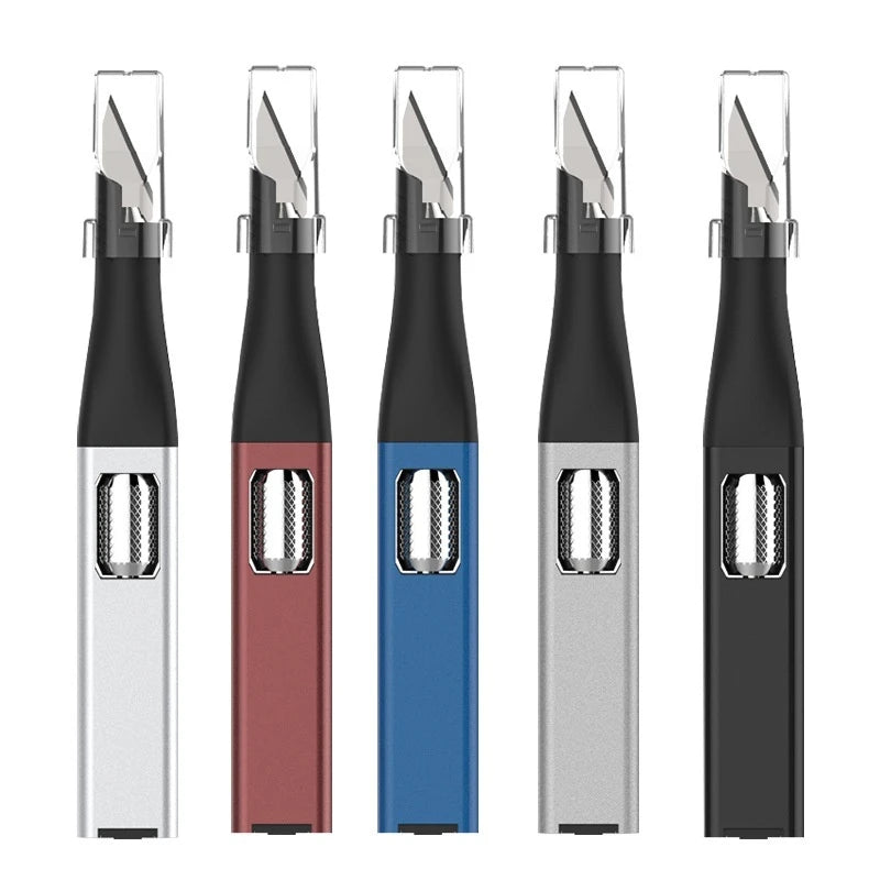 DIY Pen Carving Knife - 5 Interchangeable Horseshoe Art Blades Craft Cutting Tool