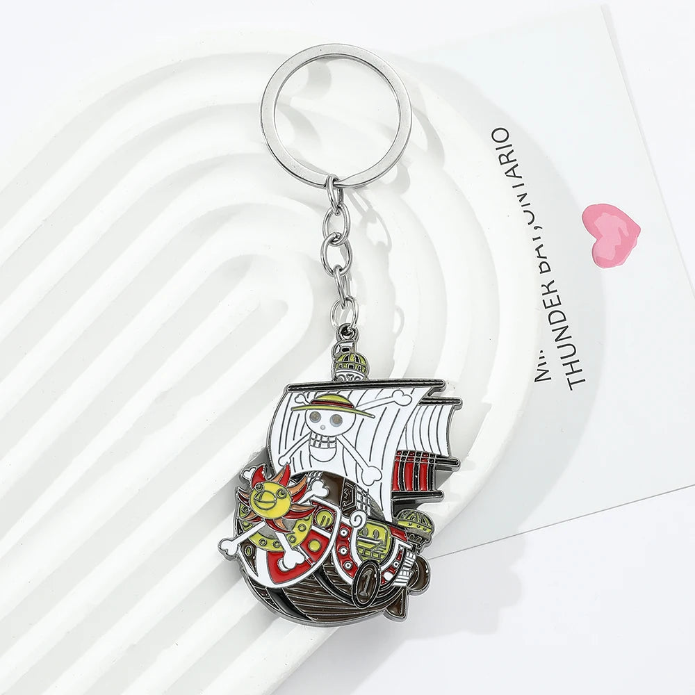 One Piece Anime Keychain – Monkey D. Luffy Pirate Metal Pendant for Bags, Backpacks & Gifts