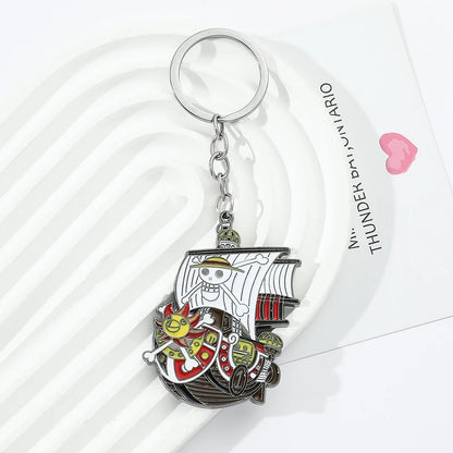One Piece Anime Keychain – Monkey D. Luffy Pirate Metal Pendant for Bags, Backpacks & Gifts