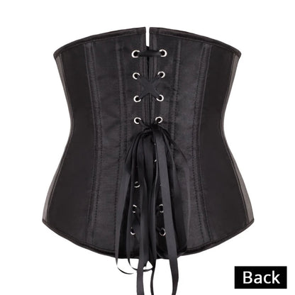 Sculpt Your Curves: Sexy Underbust Corset Waist Slimming Bustier - Steampunk Lace-up Design, Body Shaper and Waist Trainer for Women