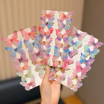 36-Piece Butterfly Hairpins - Dreamy Gradient Colors Cute Hair Accessories for Girls, Birthday Parties, Weddings & Everyday Styling