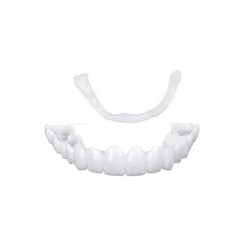 Silicone Denture Set – Temporary Orthodontic Teeth, Fake Teeth for Oral Hygiene, Whitening, and Dental Braces Simulation