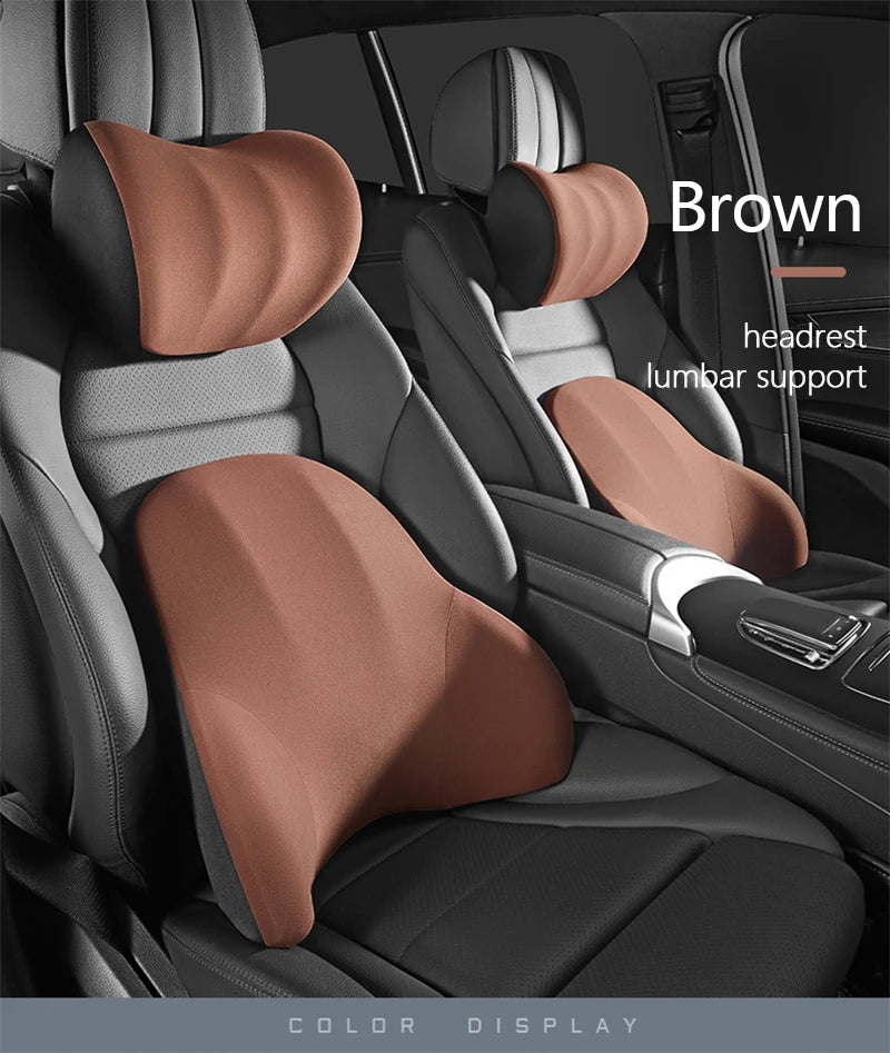Electric Car Lumbar & Neck Massage Pillow | Single Headrest Vibration Cushion for Seat Support