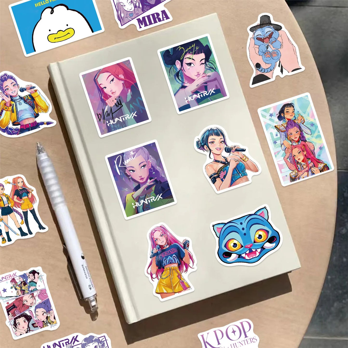 55-170PCS K-Pop Demon Hunters Anime Stickers – Waterproof DIY Decoration for Boys, Girls & Fans Gift