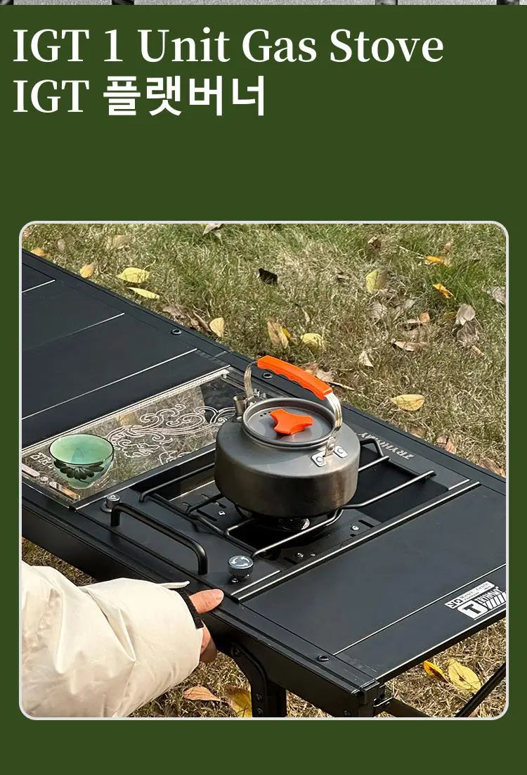 IGT Camping Gas Stove – 8000W High Power Flat Burner for Outdoor Kitchen & Camping Gear