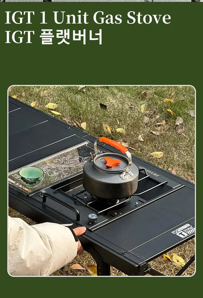 IGT Camping Gas Stove – 8000W High Power Flat Burner for Outdoor Kitchen & Camping Gear