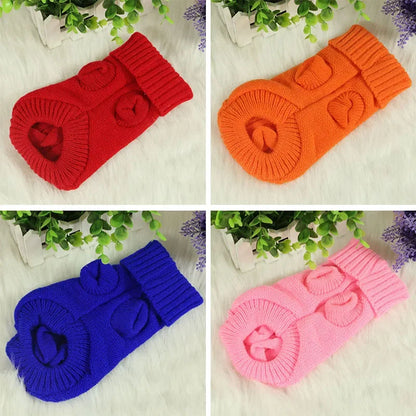 Dog Winter Clothes - Knitted Pet Sweater for Small to Medium Dogs, Chihuahua and Yorkshire Puppy Sweater, Ropa Perro
