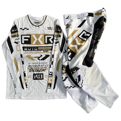 NEW FXR Off-Road Motorcycle Clothing Set – MX Jersey & Pants Combo for Dirt Bike Racing & Motocross
