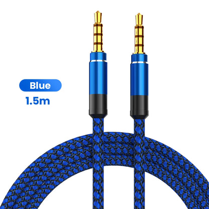 NNBILI 1.5M 3.5mm Audio Cable - Nylon Braid AUX Cable for Phone, MP3, Car Headset & Speaker Extension