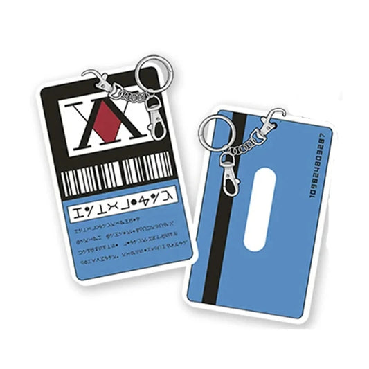 Anime Character PVC Card Holder Set with Keychain Pendant – Hisoka, Kurapika & Killua Cosplay ID Card Case Accessory Prop