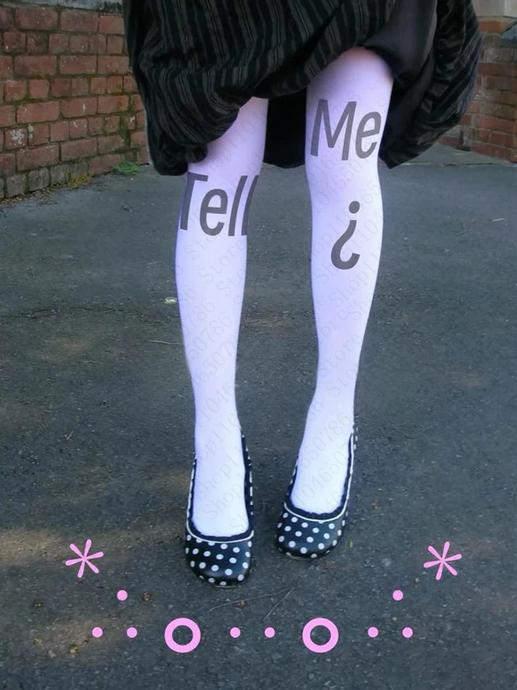 Cute Animal Print Knee High Socks - Harajuku Y2K Kawaii Graffiti Style Cosplay Socks for Women